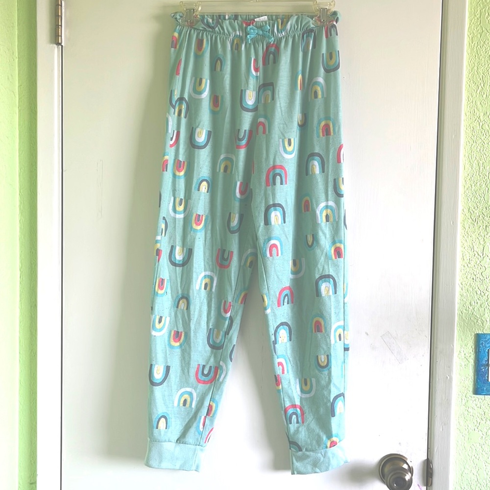 Eddie Bauer rainbow pj pants kids size large